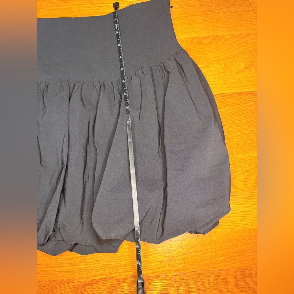 Free People Black Bubble Hem Mini Skirt Size 10 NWOT - Picture 6 of 10